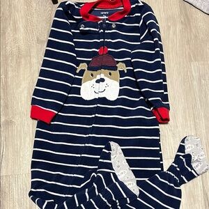 4/$20 Carter's Navy and Red Striped Kids One Piece